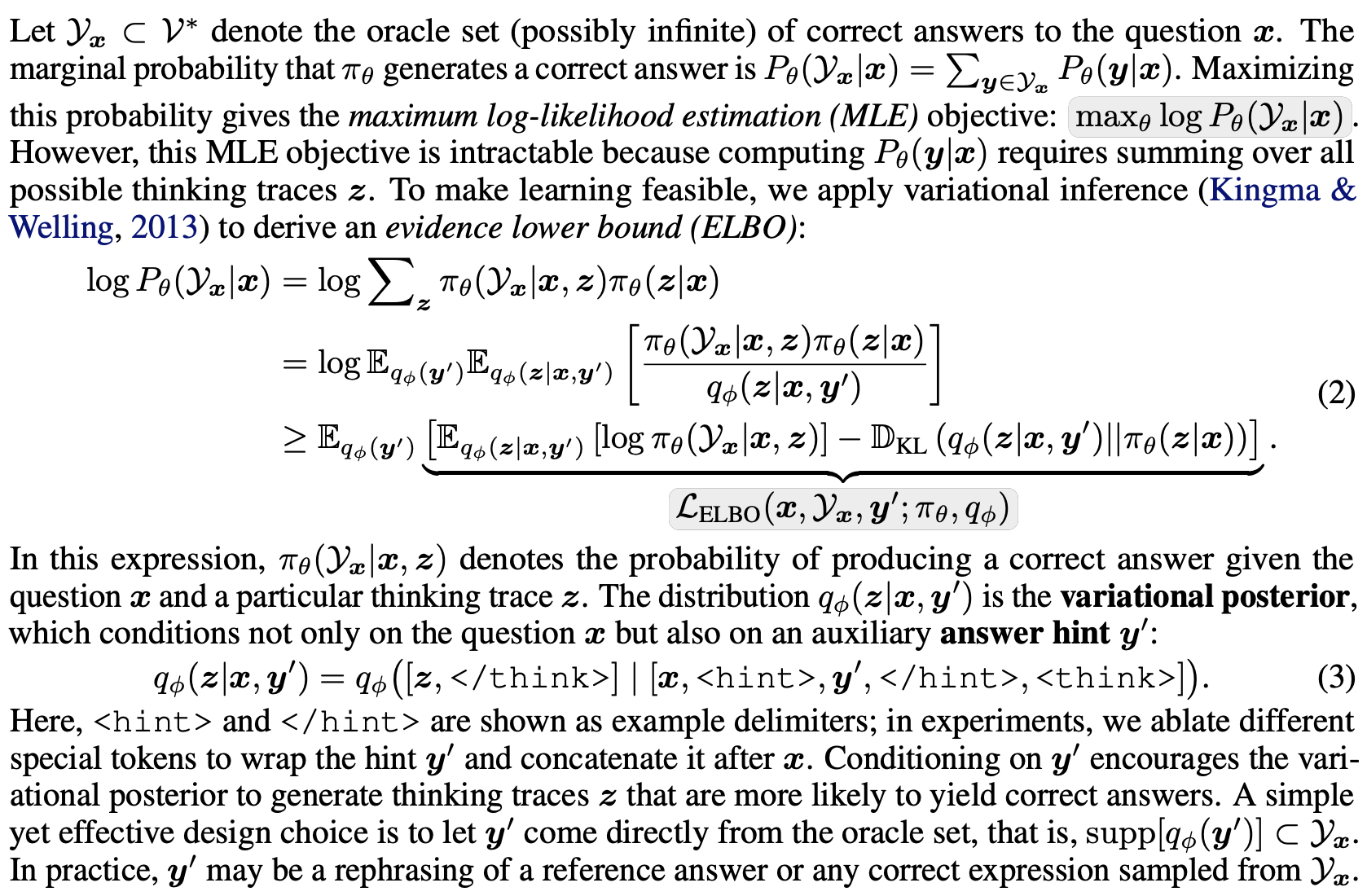 Variational Reasoning for Language Models